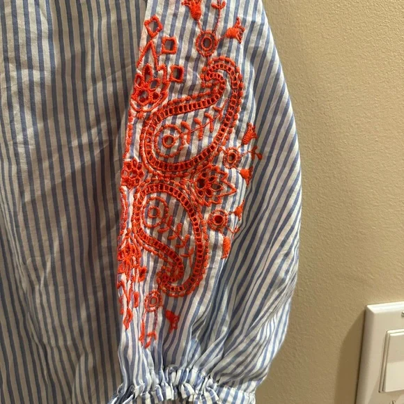 J. Crew Embroidered Tunic Cover up NWT - Picture 2 of 5